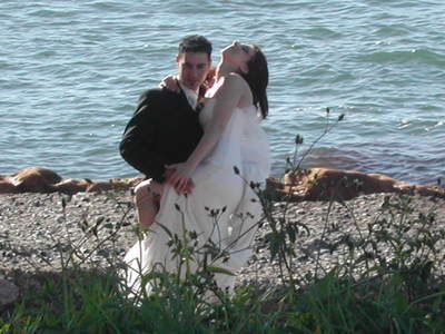 Photo de mariage devant la Baie de Sydney -- Cliquez pour voir l'image en entier
